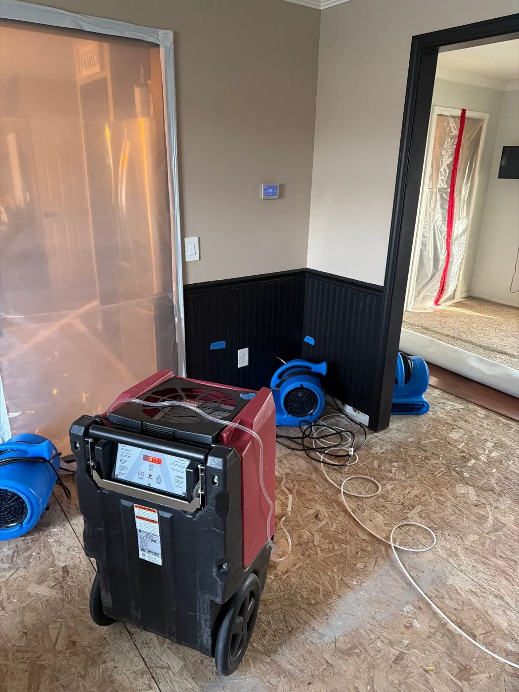 Water damage restoration by Sawgrass Water Restoration near Wynnedale, IN